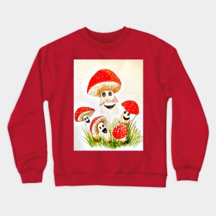 Mushroom family Crewneck Sweatshirt
